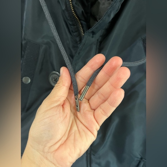 J. Crew Military Parka Jacket Navy Blue Sherpa Hood Size Small in a dark blue - Picture 7 of 16